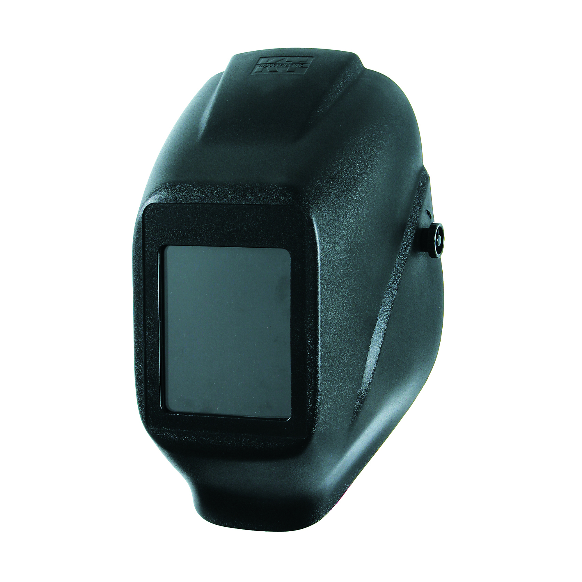 K-T Industries Fixed Front Welding Helmet — 4.5in. x 5.25in., Shade 10, Ratcheting Headgear, Black, Model# 4-1003
